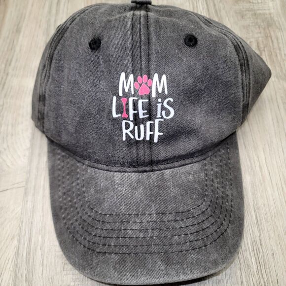 Mom Life is Ruff Dog Mom Baseball Cap One Size - Picture 1 of 4